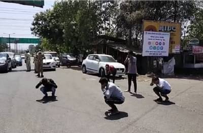 कोणाला कोंबडा बनवलं, कोणाला उठाबशा, जमावबंदी आदेश मोडणाऱ्या टवाळांना पोलिसांकडून शिक्षा