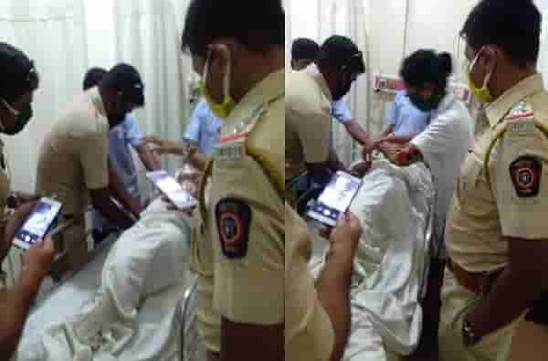 वसईत नाकाबंदीदरम्यान बाईकस्वाराचा उन्माद, थेट पीएसआयला उडवलं
