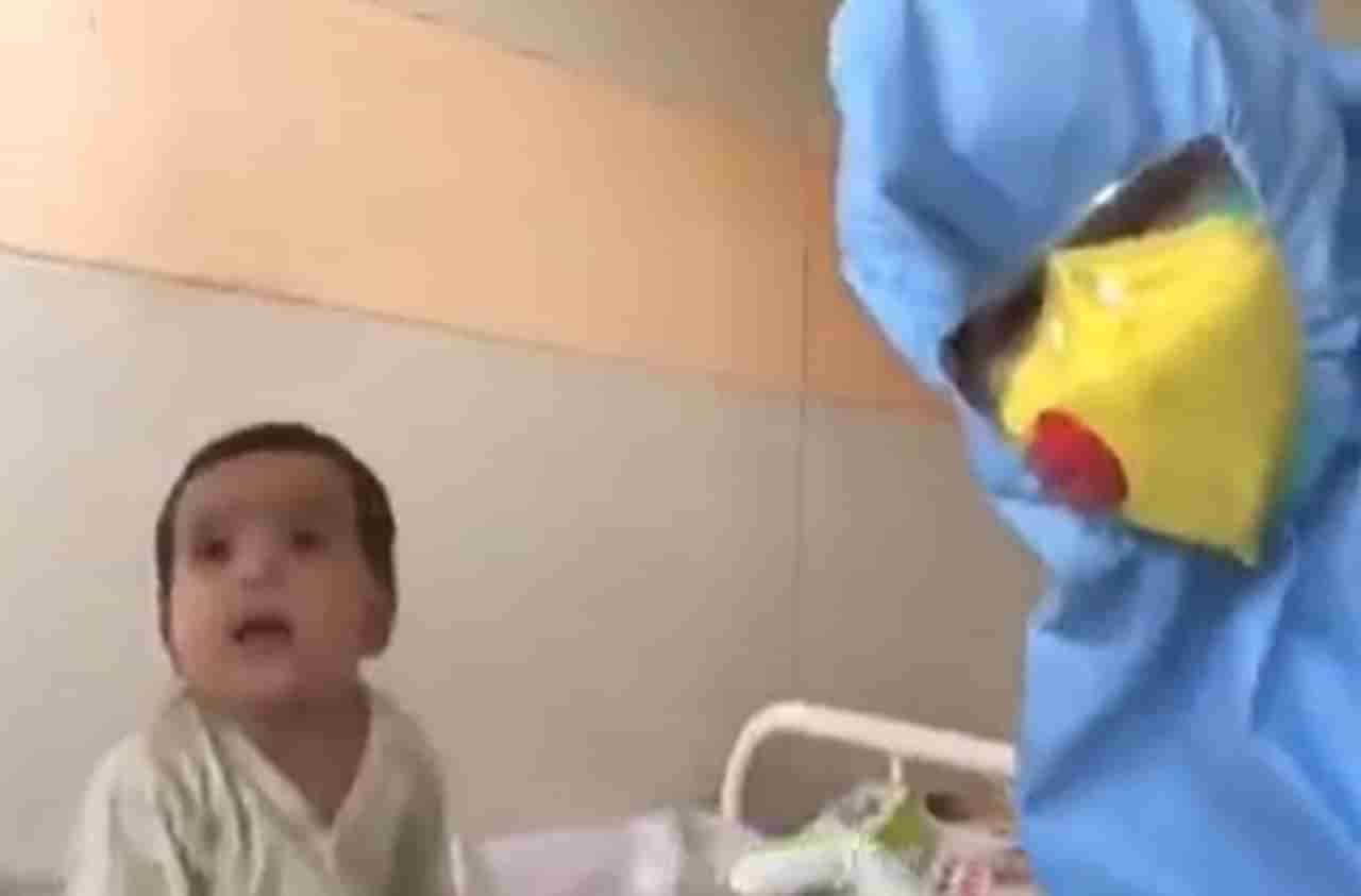 कोरोनाची लागण झालेल्या बाळाची नर्सकडून करमणूक, सलाम या वीरांना म्हणत जयंत पाटलांकडून व्हिडीओ ट्विट