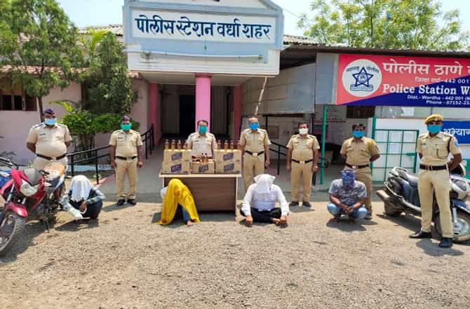 Lockdown : राज्य उत्पादन शुल्क विभागाने जप्त केलेली दारु चोरली, वर्ध्यात चारजण ताब्यात