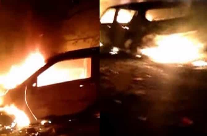 सांगलीत परप्रांतियांचा हैदोस, सिगरेट न दिल्याने दुकानदाराची स्विफ्ट पेटवली, दुकानाची तोडफोड