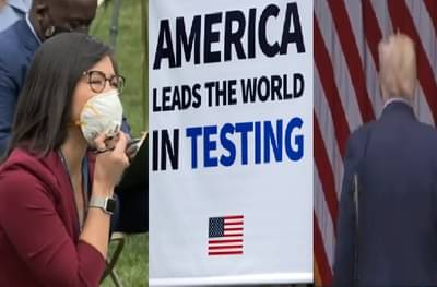 हा प्रश्न चीनला विचार पत्रकाराला दरडावून डोनाल्ड ट्रम्प यांचा काढता पाय