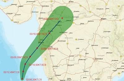 Nisarga Cyclone | 3 जून दुपारी अलिबाग ते वरळी, 4 जून मध्यरात्री 2 वणी ते शिरपूर, धुळे मार्गे मध्य प्रदेश