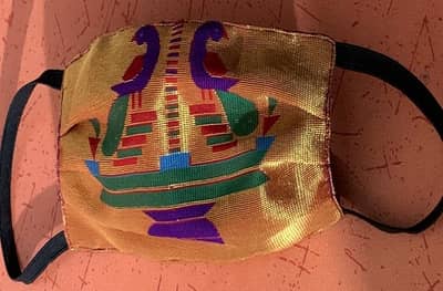 Paithani Mask | कोरोनापासून बचावासाठी मुंबईकरांची खास पैठणी मास्कला पसंती