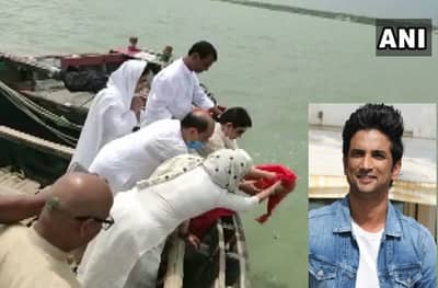 Sushant Singh Rajput Ashes immersion | नावेतून गंगा नदी पार, सुशांतसिंह राजपूतच्या अस्थीचं कुटुंबियांकडून विसर्जन