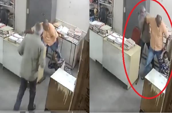 CCTV | मास्क घालण्याचा सल्ला दिल्याचा राग, कर्मचाऱ्याची महिला सहकाऱ्याला रॉडने मारहाण