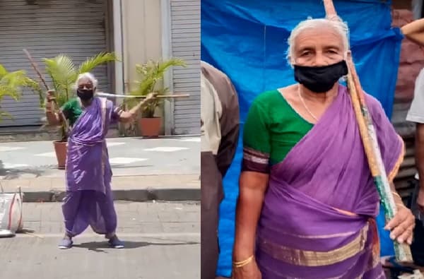Shantabai Pawar | पुण्यातील आजीबाईंचा लाठ्याकाठ्यांचा खेळ, रितेशही म्हणाला लय भारी