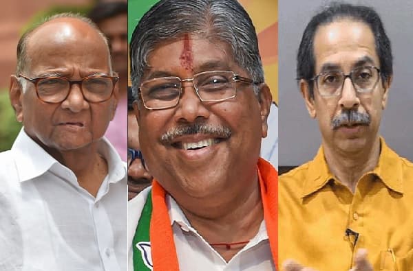 एक मुख्यमंत्री मातोश्रीत, दुसरे राज्यभर फिरतात चंद्रकांत पाटलांचे एका दगडात दोन पक्षी