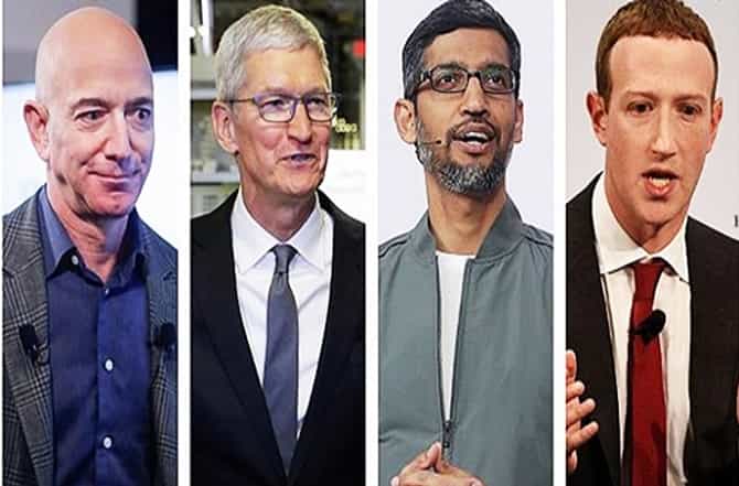 Apple, Amazon, Facebook, Google च्या प्रमुखांवर गंभीर आरोप, अमेरिकेच्या संसदेत सर्वांची झाडाझडती