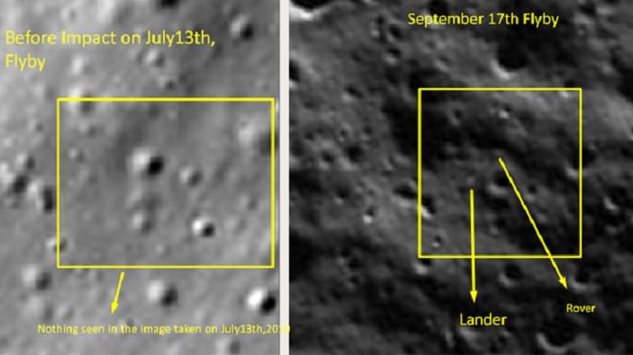 चंद्रयान 2 मधील दोन्ही रोव्हरचा शोध लागला, एकाने जागा बदलली, NASA चे फोटो ट्विट करत तंत्रज्ञाचा दावा