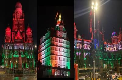 Independence Day 2020 : मुंबईत तिरंगी रंगांची उधळण, रोषणाईची झगमग