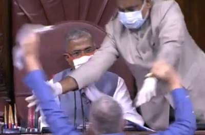 तृणमूल खासदाराने नियम पुस्तक फाडले, वेलमध्ये काँग्रेस-आपचा गोंधळ, राज्यसभेत कृषी विधेयकं मंजूर