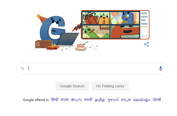 Google Birthday Doodle : गुगलचा 22 वा जन्मदिवस, जन्मदिनानिमित्त खास डुडल