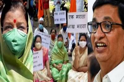 मराठा आरक्षणाची ओवाळणी द्या, बाळासाहेब थोरातांच्या घराबाहेर बहिणीचा ठिय्या