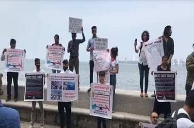 मुंबईकरांनो मास्क वापरु नका; मरीन ड्राईव्हवर अनोखं आंदोलन