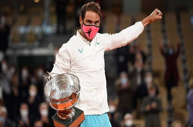 French Open | फ्रेंच ओपनचं विजेतेपद मिळवत राफेल नदालचा विक्रम, 20 व्या ग्रँडस्लॅमसह रॉजर फेडररशी बरोबरी