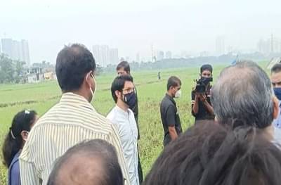 PHOTO : आदित्य ठाकरेंची सरप्राईज विजीट, थेट कांजूरमार्गमधील मेट्रो कारशेडच्या जागेची पाहणी