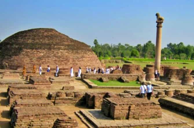Vaishali: बिहारच्या पुराने ऐतिहासिक अशोक स्तंभावरही संकट, पाण्यामुळे स्तंभ झुकला