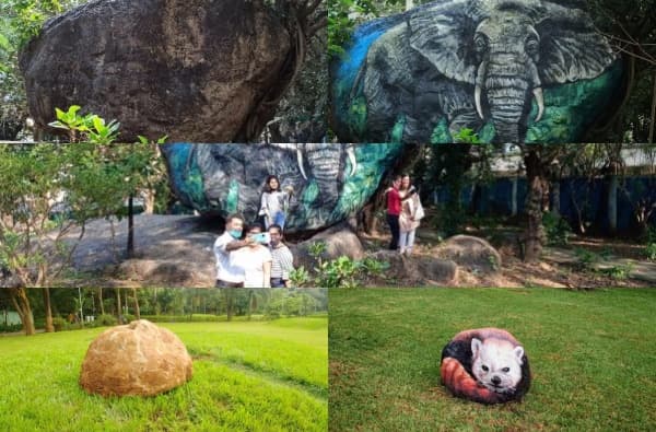 Photos : पालिकेच्या उद्यानांचा कायपालट, पडीक दगडांचं आकर्षक पाषाण चित्रांमध्ये रुपांतर
