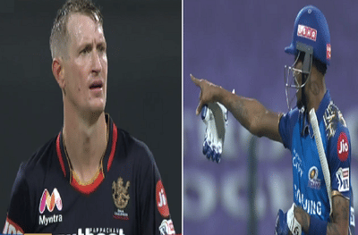 IPL 2020, MI vs RCB : ख्रिस मॉरिस-हार्दिक पांड्या भिडले, नियमांचं उल्लंघन