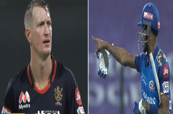 IPL 2020, MI vs RCB : ख्रिस मॉरिस-हार्दिक पांड्या भिडले, नियमांचं उल्लंघन