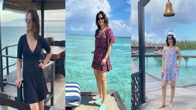 PHOTO : बॅडमिंटनपटू सायना नेहवालचा हॉलिडे मूड, पतीसोबत मालदीवला