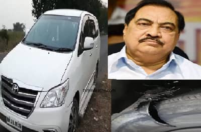 चालकाच्या प्रसंगावधानाने सुखरुप, कार अपघातानंतर एकनाथ खडसे यांची पहिली प्रतिक्रिया
