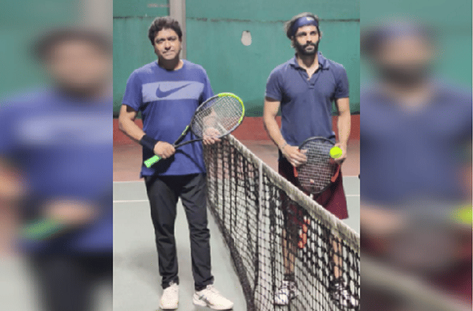 Raj And Amit Thackeray Tennis | राजपुत्राचा एकत्र टेनिसचा डाव!