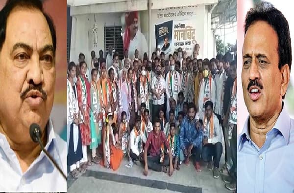 महाजनांच्या बालेकिल्ल्याला खडसेंचा सुरुंग, जामनेरमधील दोन बसभर भाजप कार्यकर्ते राष्ट्रवादीत
