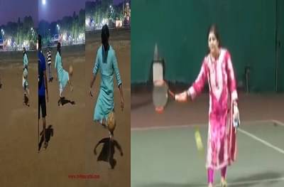 अमित ठाकरेंचं फुटबॉल कौशल्य तर शर्मिला ठाकरेंचं टेनिसचं कसब