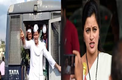 आमदार रवी राणा यांचं कारागृहात अन्नत्याग आंदोलन, तर खासदार नवनीत राणा यांचं कारागृहाबाहेर धरणं!