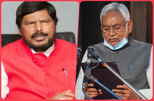 फिर एक बार नितीश कुमार...रामदास आठवलेंच्या नितीश कुमारांना खास स्टाईलमध्ये शुभेच्छा