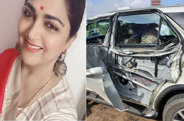 Khushbu Sundar | भाजप नेत्या-अभिनेत्री खुशबू सुंदर कार अपघातातून बालंबाल बचावल्या