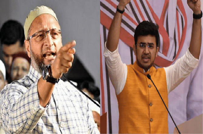 जिनांची भाषा बोलणाऱ्या ओवेसींना दिलेलं प्रत्येक मत भारतविरोधी : भाजप खासदार तेजस्वी सूर्या