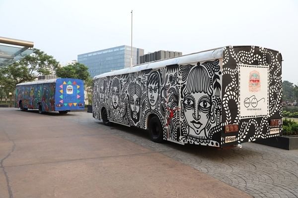Cycle toilet art buses in Navi Mumbai