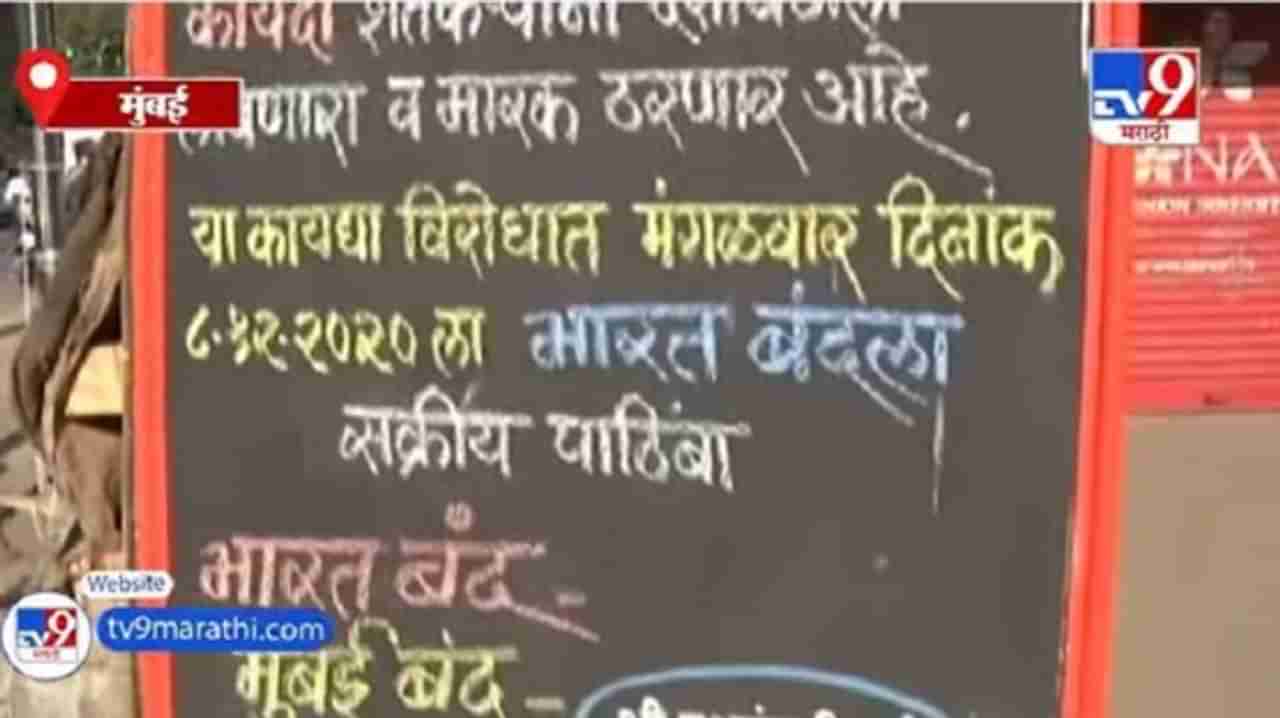 Bharat Bandh | शेतकऱ्यांच्या भारत बंदच्या लढ्यात दादरच्या व्यापाऱ्यांचा पाठिंबा