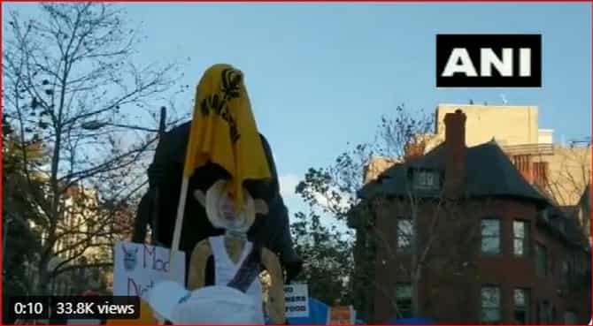 अमेरिकेत कृषी कायद्यांविरोधात आक्रमक निदर्शने; खलिस्तानी समर्थकांकडून महात्मा गांधींच्या पुतळ्याची विटंबना