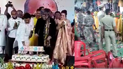 शरद पवारांच्या वाढदिवसाला केकसाठी तुफान राडा, पोलिसांचा लाठीमार