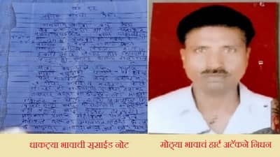 धक्कादायक! बच्चू कडूंना पत्र लिहून शेतकऱ्याची आत्महत्या, अंत्यसंस्कारावरुन येताना भावाचा हार्टअटॅकने मृत्यू