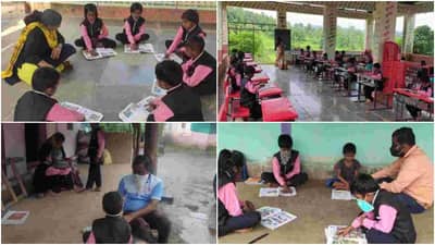 Photos : नाशिकच्या आदिवासी भागात शिक्षणासाठी शिक्षकांचा पुढाकार, गावकऱ्यांच्या मदतीने अनोखी शाळा