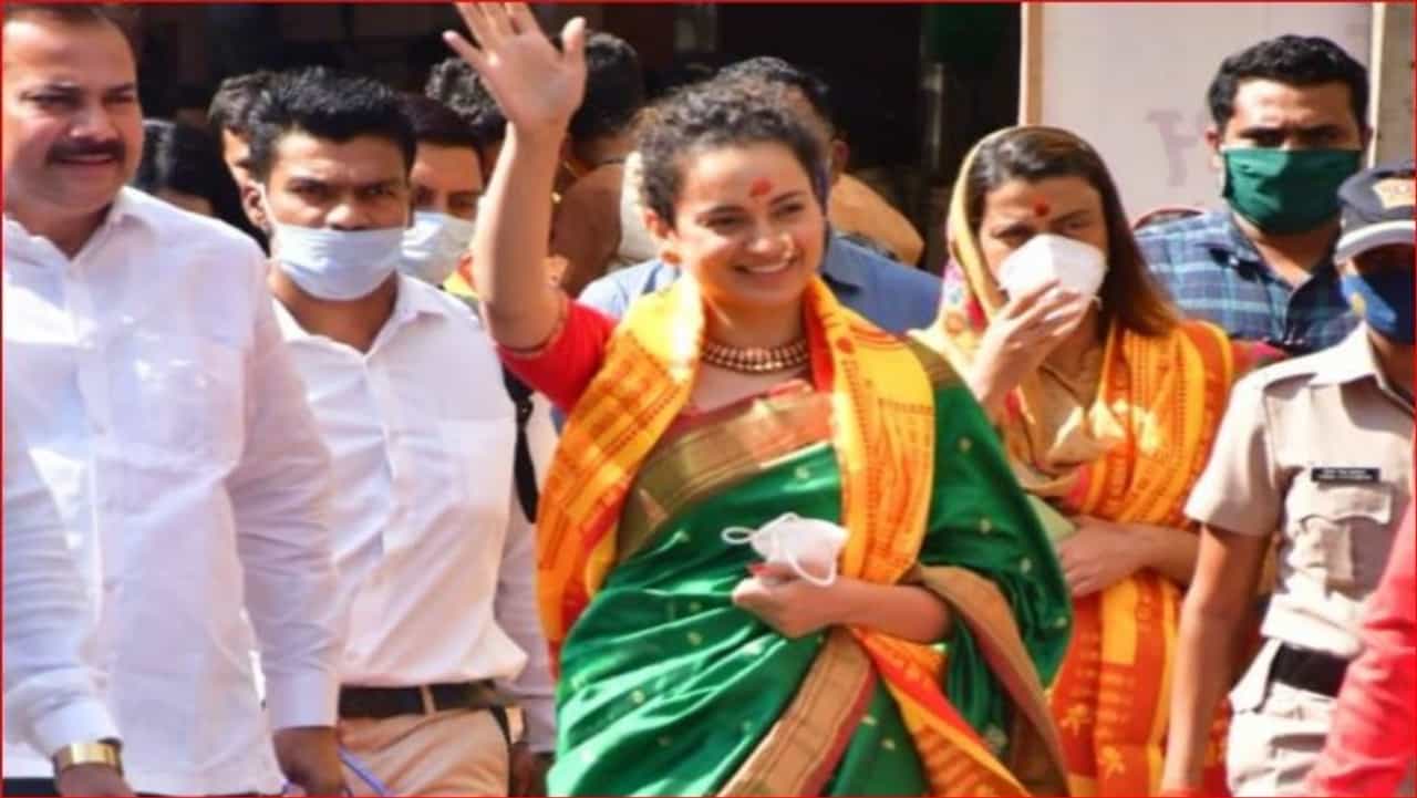 सिद्धिविनायकाच्या दर्शनानंतर कंगना रनौत म्हणाली जय महाराष्ट्र