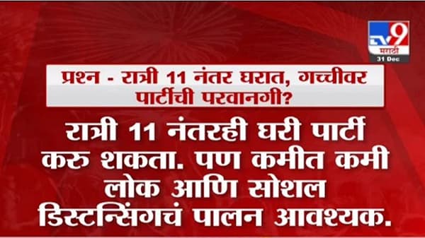 सरत्या वर्षाला निरोप आणि नव्या वर्षाचं स्वागत करण्यासाठी सर्वजण सज्ज झाले आहेत. मात्र वर्षभर ओढावलेलं कोरोनाचं संकट आणि वर्षाअखेरीस आलेला कोरोनाचा नवा अवतार, त्यामुळे सर्व सेलिब्रेशनवर बंधनं आली आहेत.