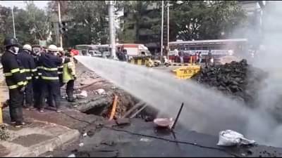 वाशीत गॅसची पाईपलाईन फुटल्याने एकच तारांबळ, घरगुती गॅस पुरवठा खंडित