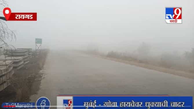 Raigad | मुंबई-गोवा हायवेवर धुक्याची चादर, धुक्यामुळे वाहनचालकांना त्रास
