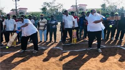 PHOTO | स्ट्रेट ड्राईव्ह ते कव्हर ड्राईव्ह, हसन मुश्रीफांनी नामदार चषक गाजवला