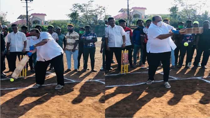 PHOTO | स्ट्रेट ड्राईव्ह ते कव्हर ड्राईव्ह, हसन मुश्रीफांनी नामदार चषक गाजवला
