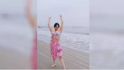 सहावारी साडी नेसून अदा शर्मा समुद्रकिनारी, कार्टव्हील उडी पाहून चाहते हैराण!