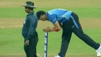 VIDEO : तब्बल 7 वर्षांनी श्रीसंतला पहिली विकेट, खाली वाकून पिचला सलाम