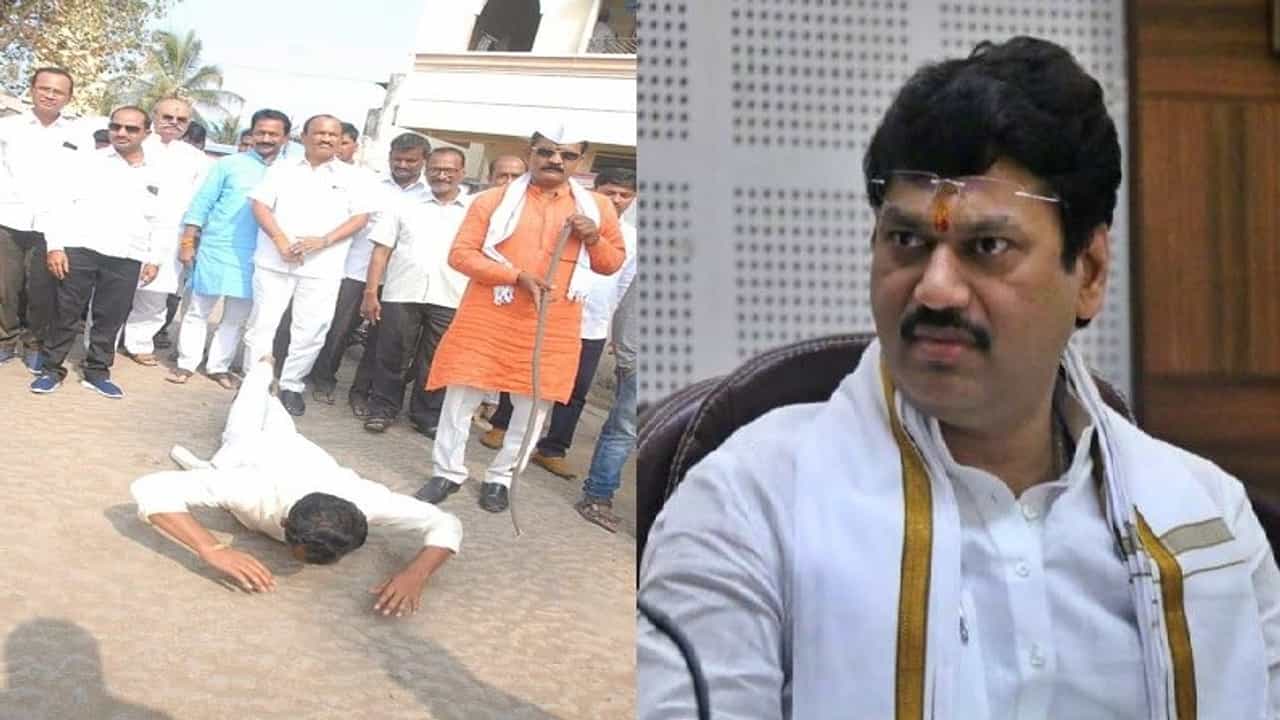 धनंजय मुंडेंवरील संकट दूर होवो, नगरसेवकाचं दोन किलोमीटरपर्यंत दंडवत