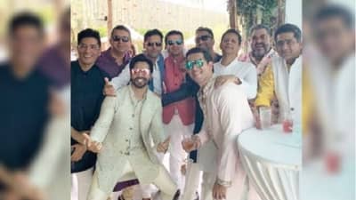 डोळ्यावर गॉगल, ट्रॅडिशनल आऊटफिट; वरुण धवनच्या मेहंदीचे फोटो पाहिलेत का?